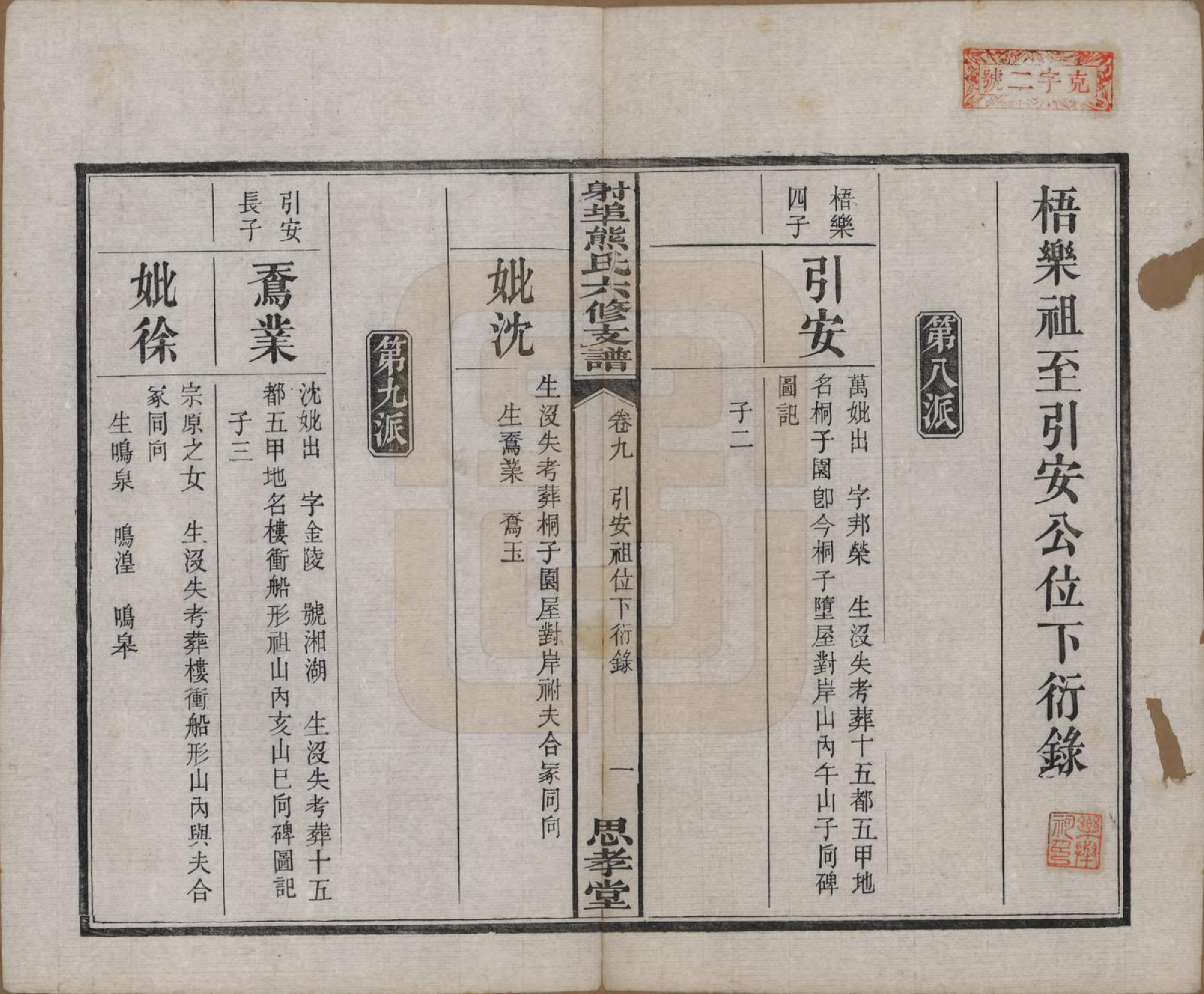 GTJP1806.熊.湖南湘潭.中湘射埠熊氏六修支谱十八卷.民国三年（1914）_009.pdf_第1页