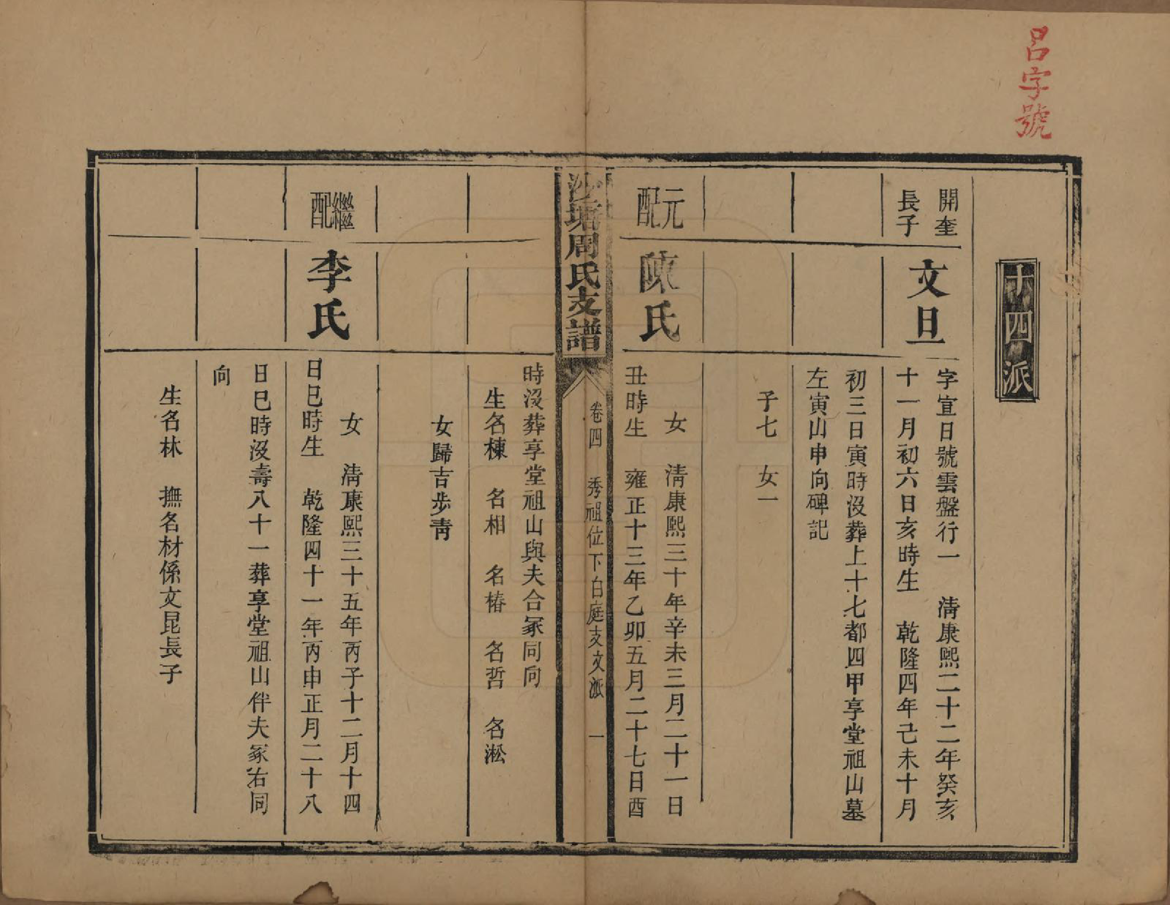 GTJP2349.周.湖南.中湘沙塘周氏支谱十三卷.清同治五年（1866）_004.pdf_第1页