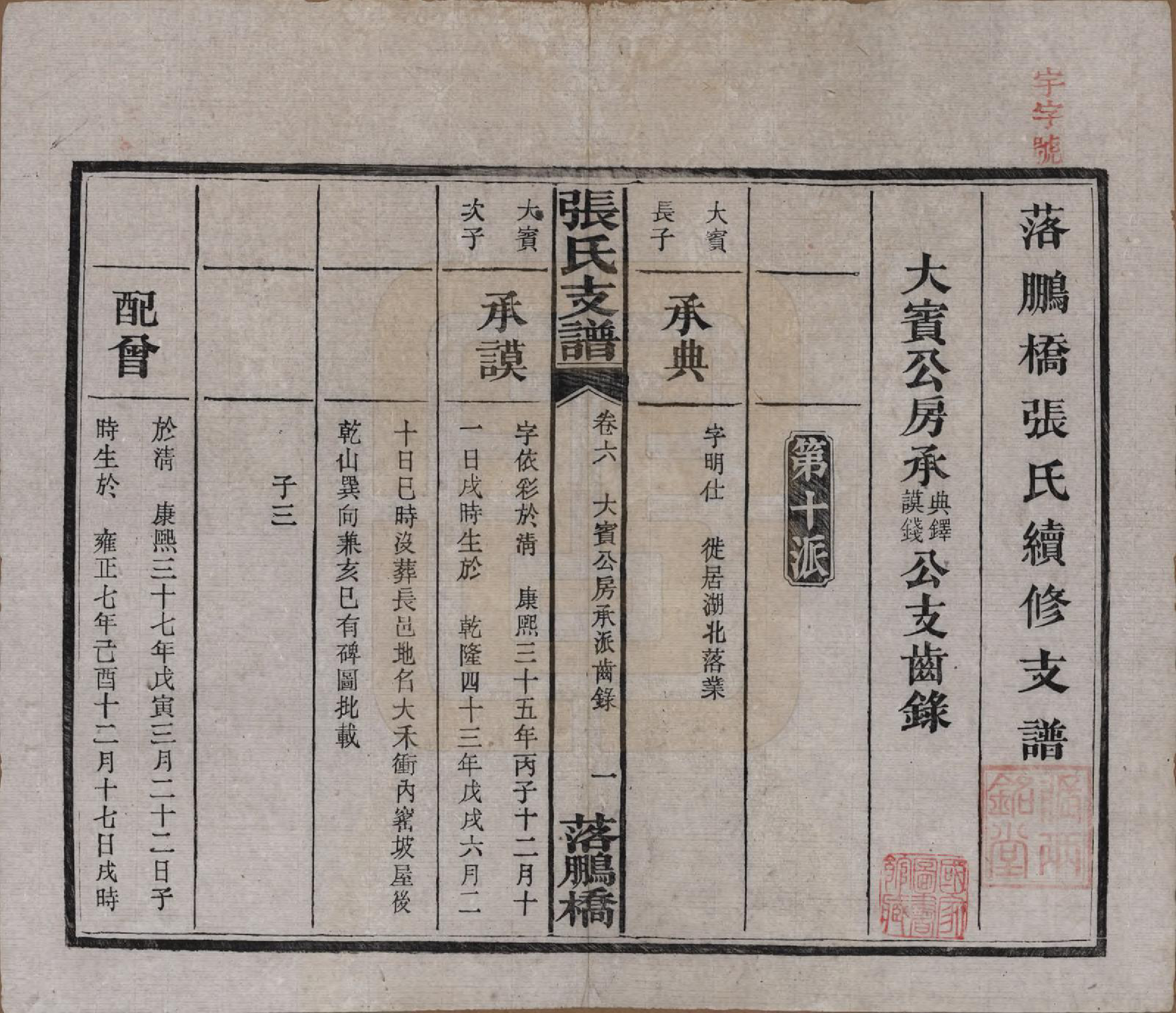 GTJP2139.张.湖南长沙.落鹏桥张氏支谱.民国四年(1915)_006.pdf_第2页