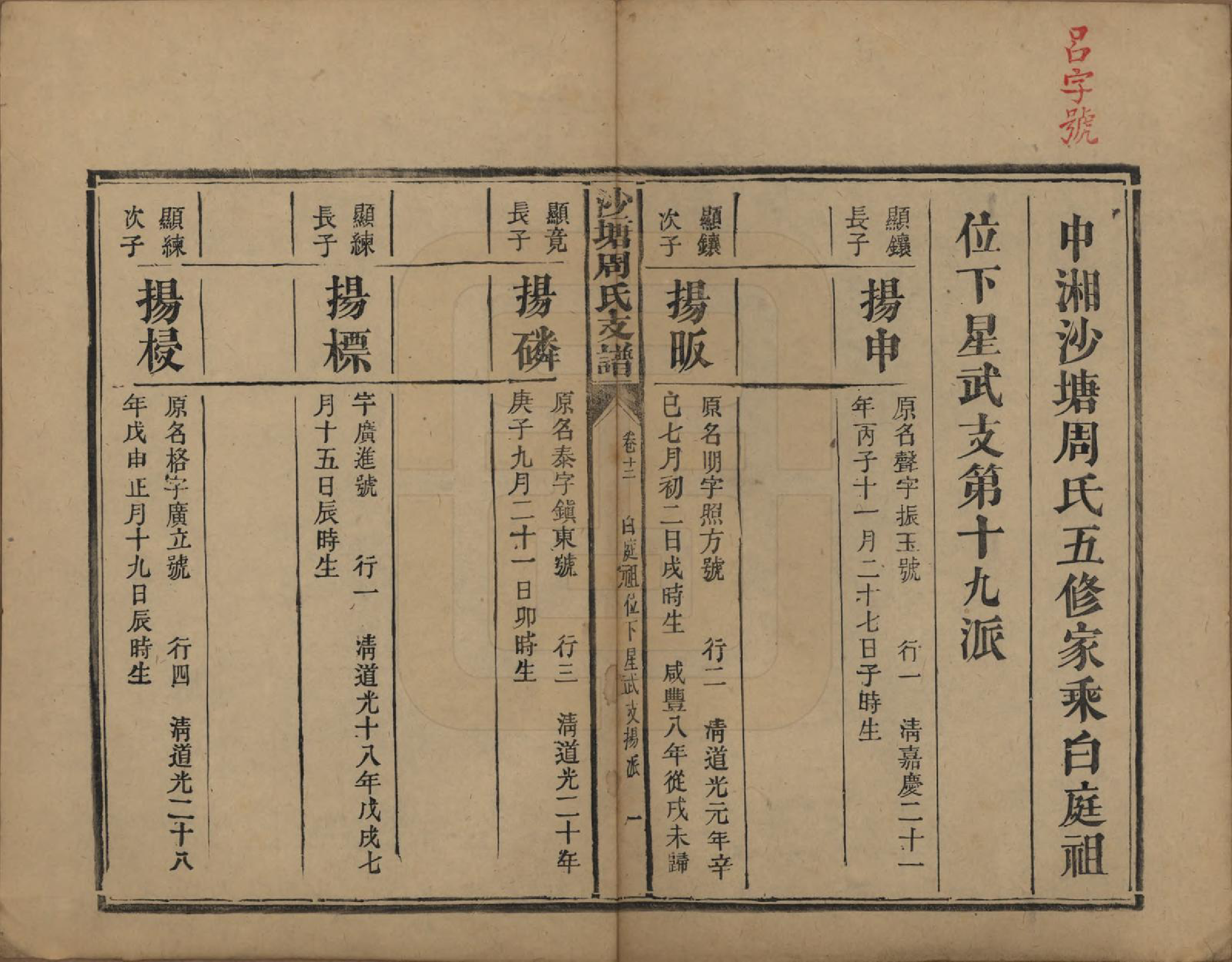 GTJP2349.周.湖南.中湘沙塘周氏支谱十三卷.清同治五年（1866）_012.pdf_第1页