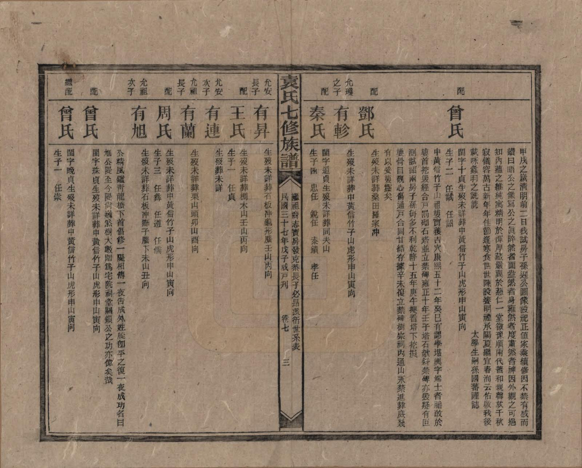 GTJP2064.袁.湖南.袁氏成户七修族谱.民国三十七年（1948）_007.pdf_第3页