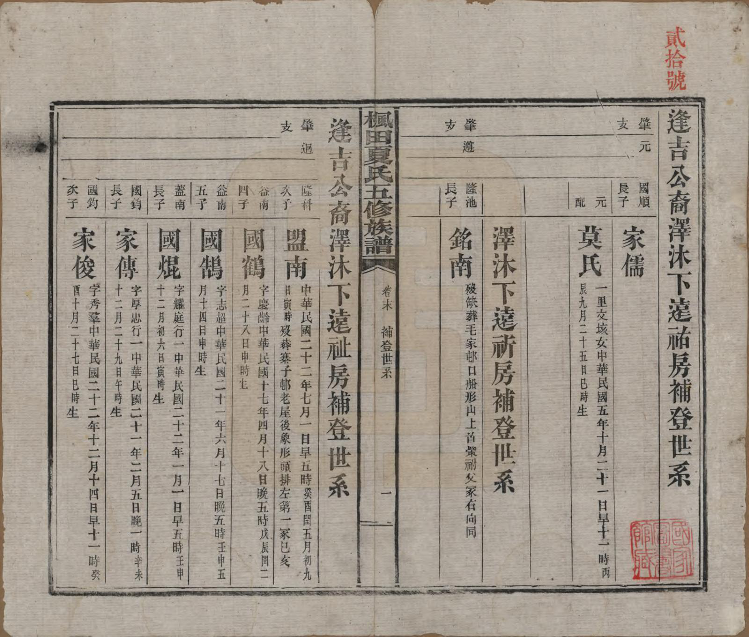 GTJP1724.夏.湖南益阳.枫田夏氏五修族谱.民国二十二年(1933)_017.pdf_第1页