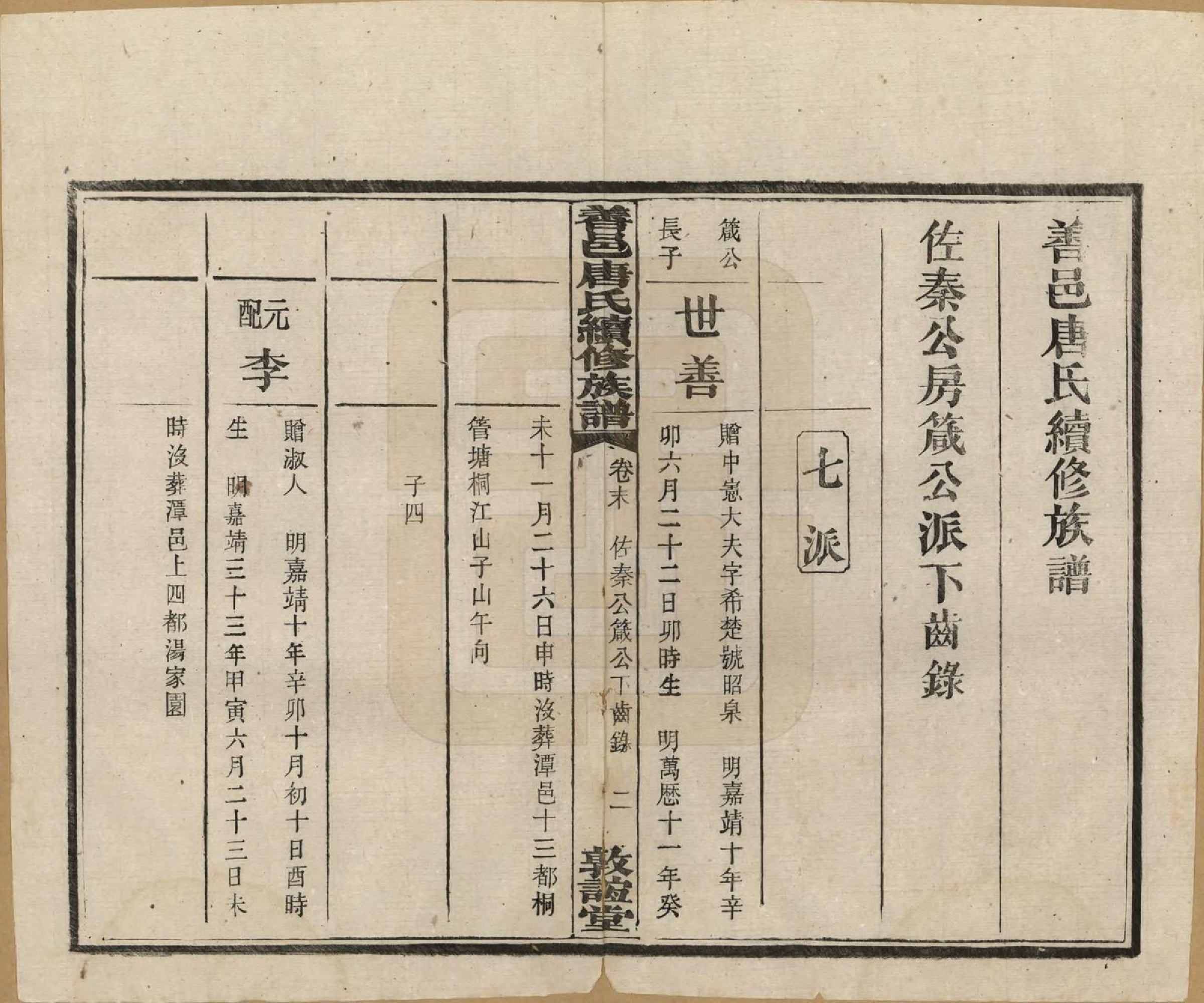 GTJP1396.唐.湖南长沙.善邑唐氏续修族谱.民国13年[1924]_010.pdf_第2页