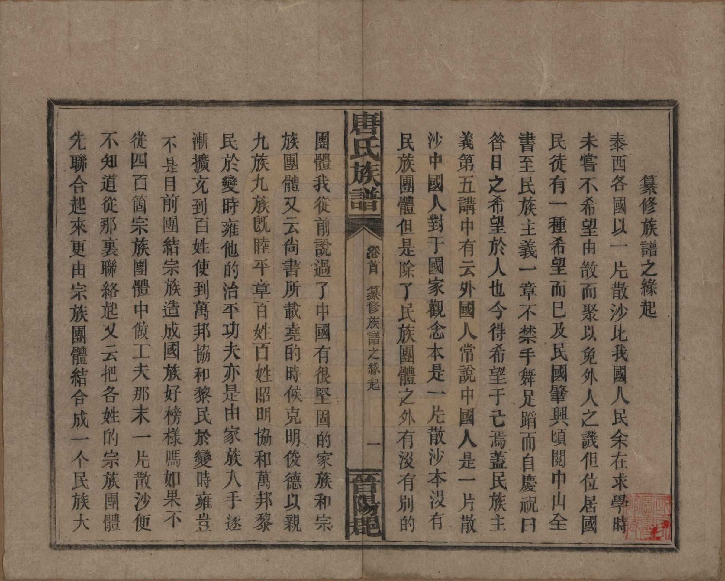 GTJP1399.唐.湖南零陵.唐氏族谱.民国25年(1936)_001.pdf_第2页