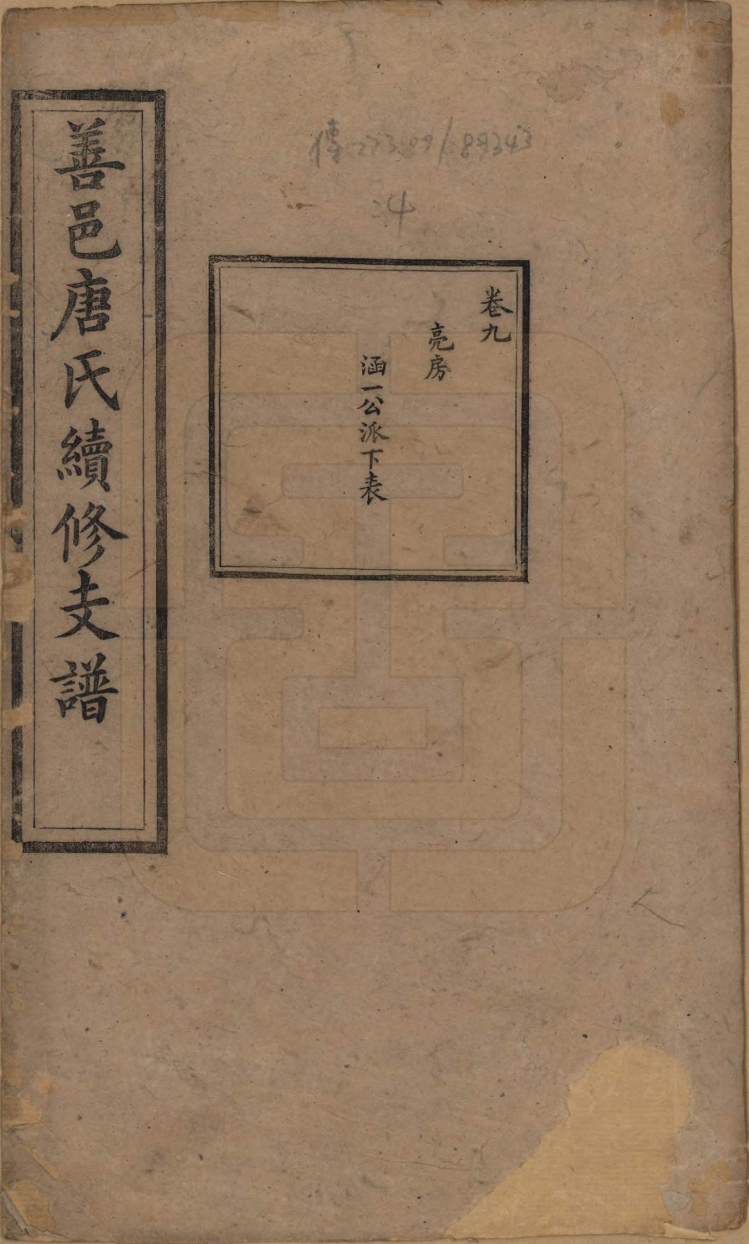 GTJP1407.唐.湖南长沙.善邑唐氏续修支谱.清光绪3年[1877]_009.pdf_第1页