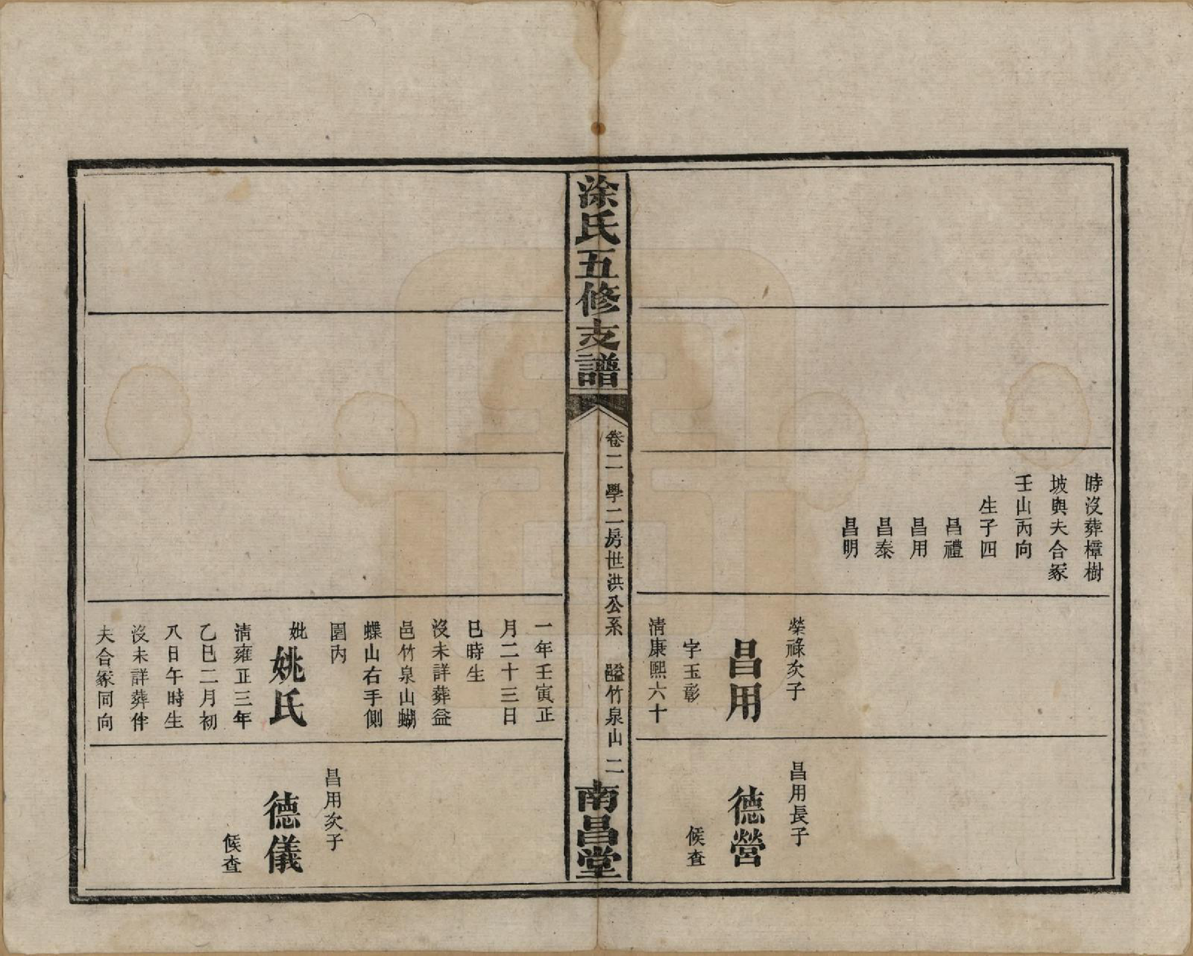 GTJP1436.涂.湖南湘阴.涂氏瑄房五修支谱.民国23年(1934)_002.pdf_第2页