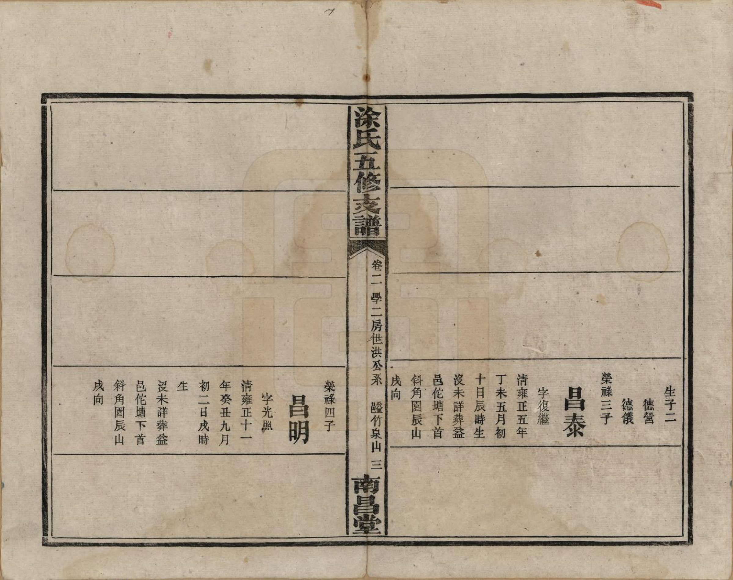 GTJP1436.涂.湖南湘阴.涂氏瑄房五修支谱.民国23年(1934)_002.pdf_第3页