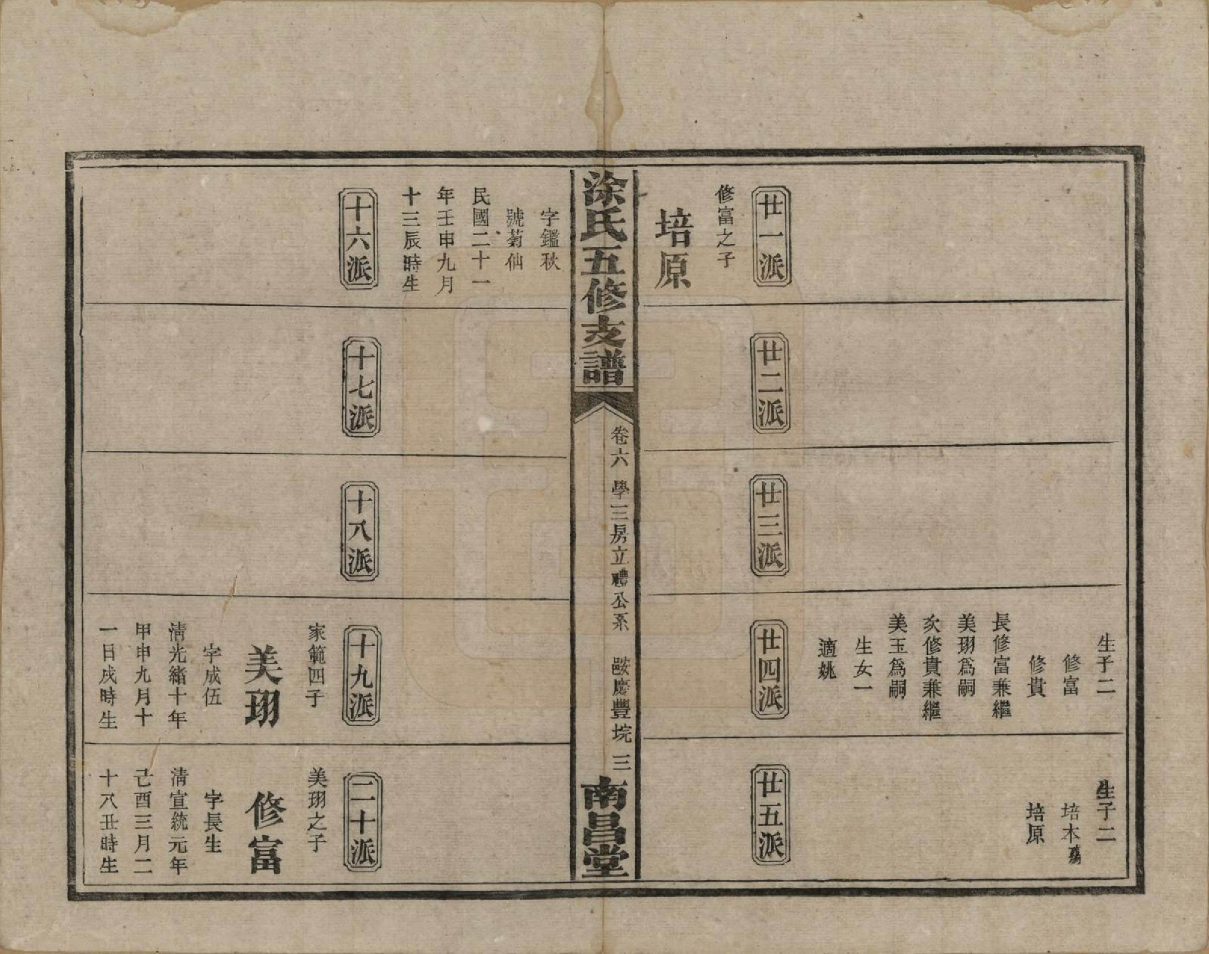 GTJP1436.涂.湖南湘阴.涂氏瑄房五修支谱.民国23年(1934)_006.pdf_第3页