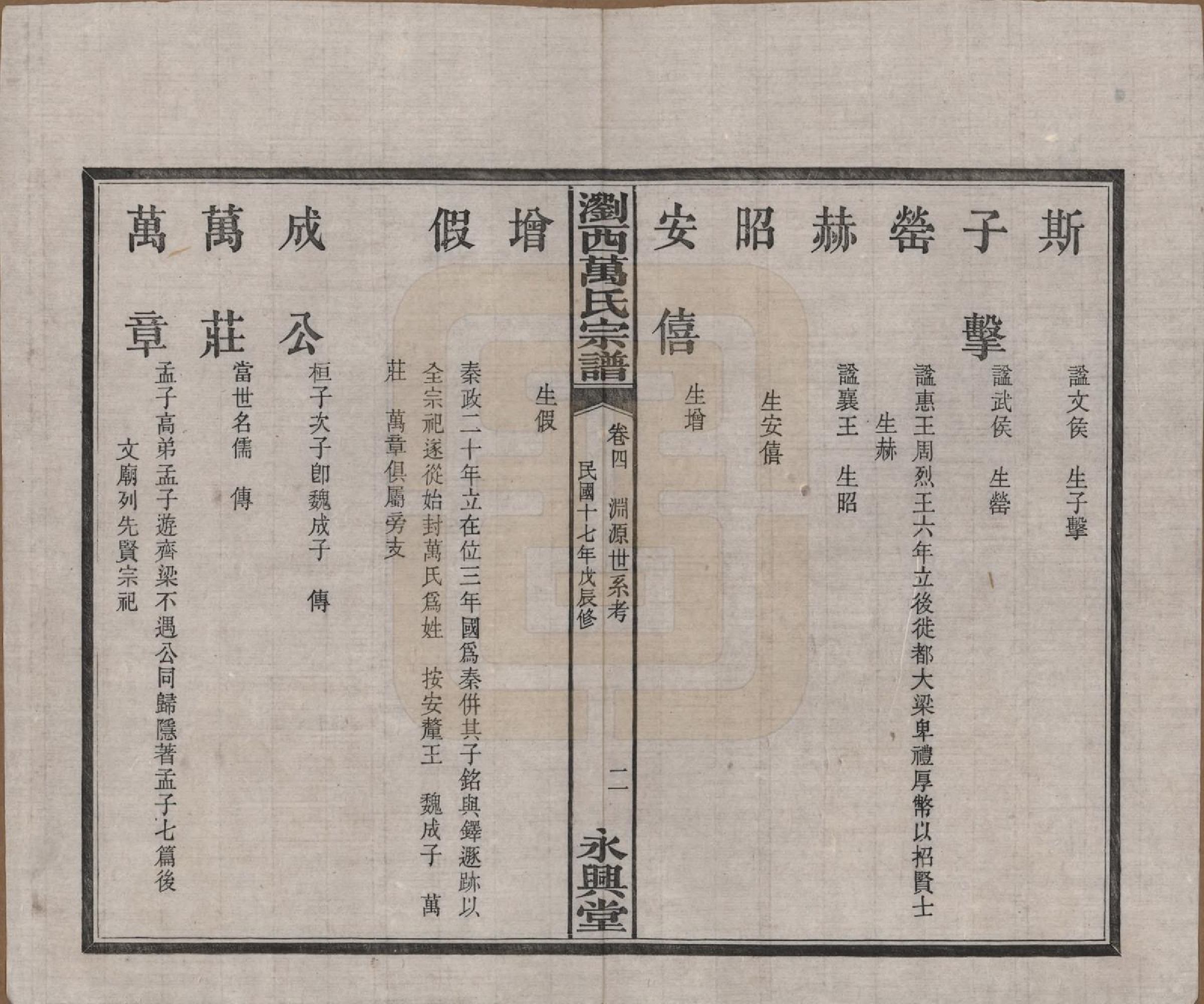 GTJP1441.万.湖南浏阳.浏西万氏宗谱.民国17年（1928）_004.pdf_第2页