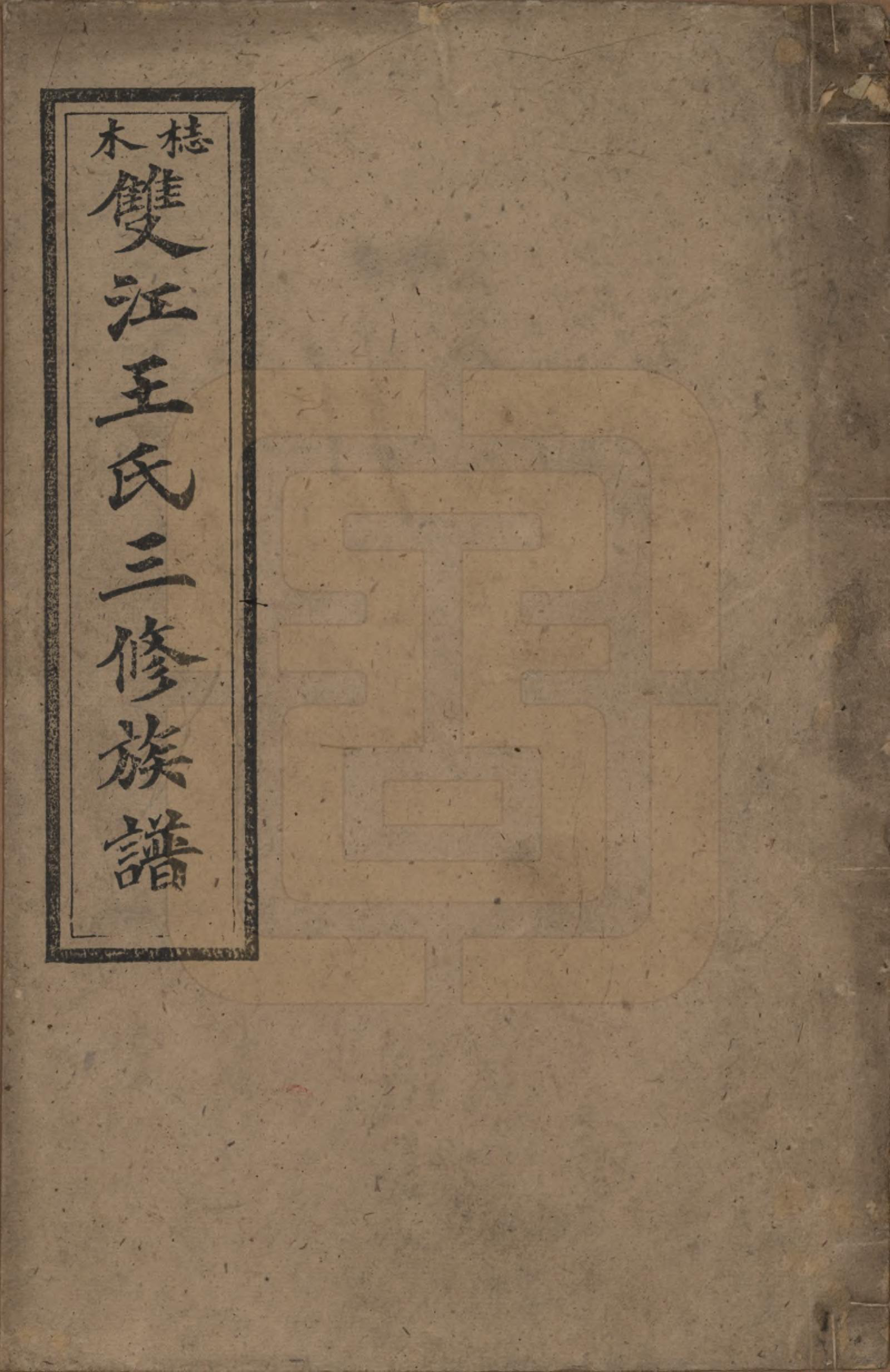 GTJP1571.王.湖南湘潭.梽木双江王氏三修族谱.民国元年（1912）_001.pdf_第1页