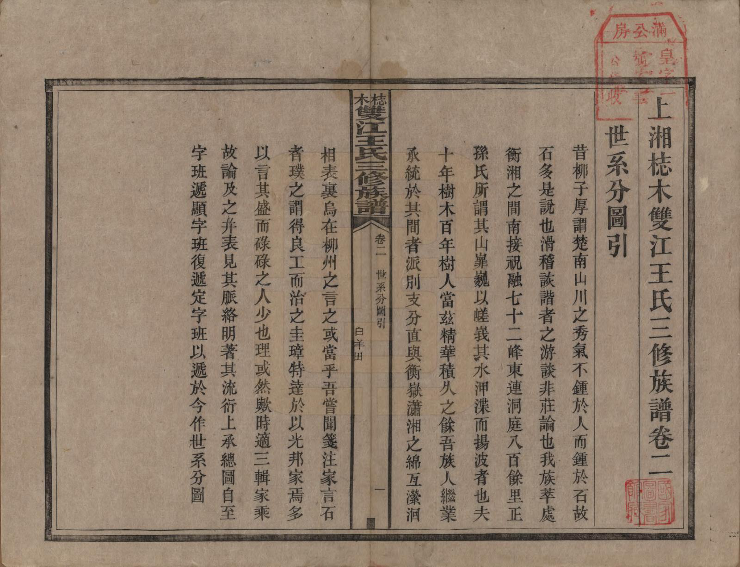 GTJP1571.王.湖南湘潭.梽木双江王氏三修族谱.民国元年（1912）_002.pdf_第1页