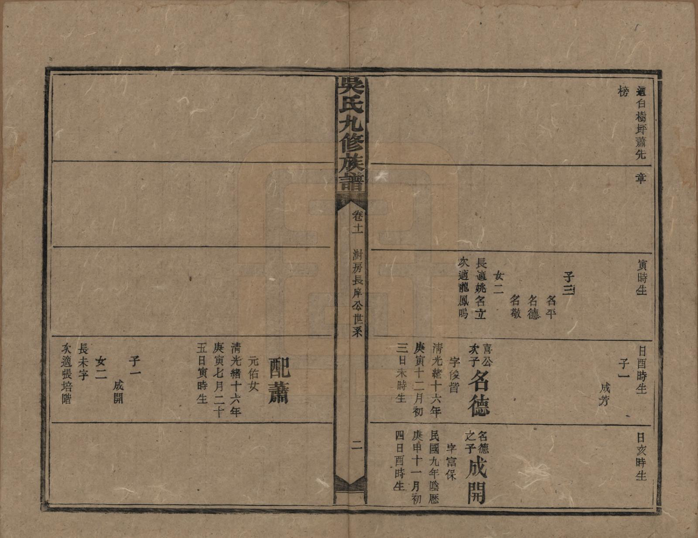 GTJP1643.吴.湖南安化.吴氏九修族谱.民国13年（1924）_011.pdf_第2页