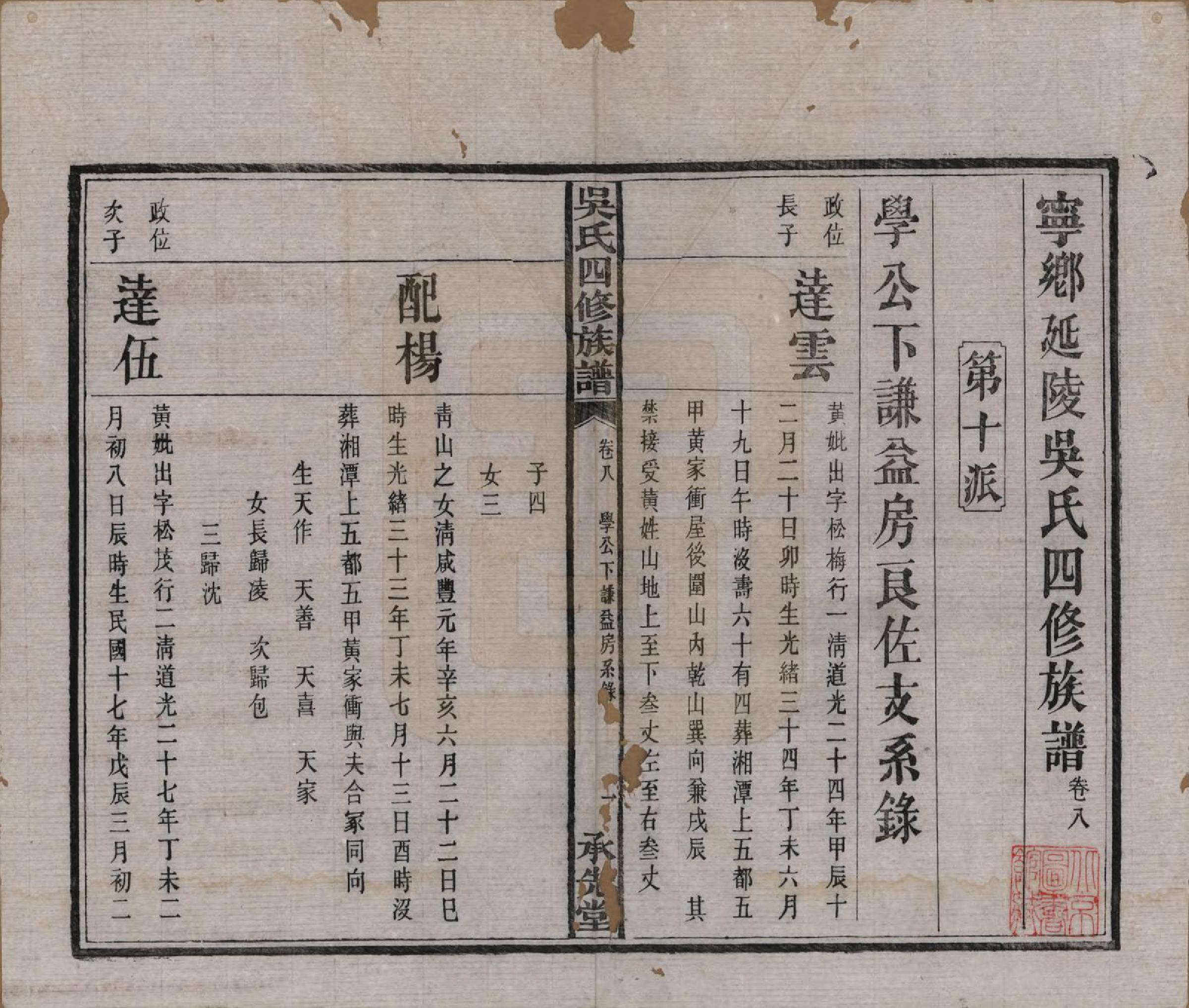 GTJP1648.吴.湖南宁乡.宁乡延陵吴氏四修族谱.民国21年[1932]_008.pdf_第2页