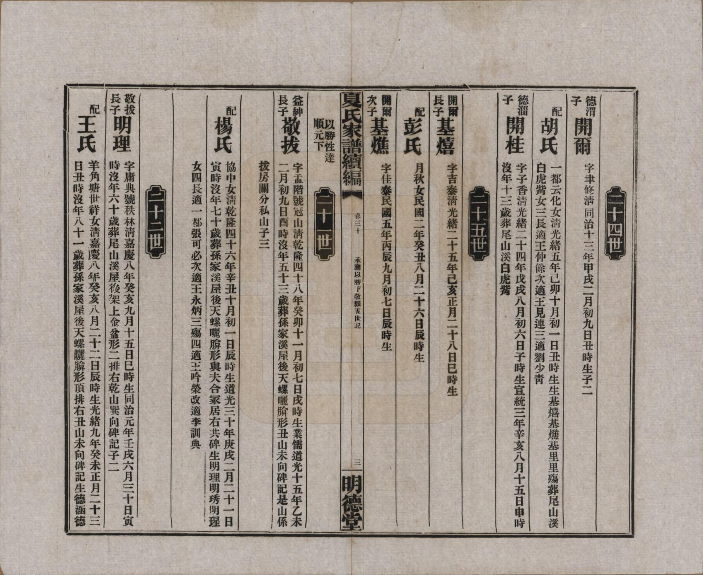 GTJP1725.夏.湖南益阳.夏氏族谱续编.民国二十年(1931)_030.pdf_第3页