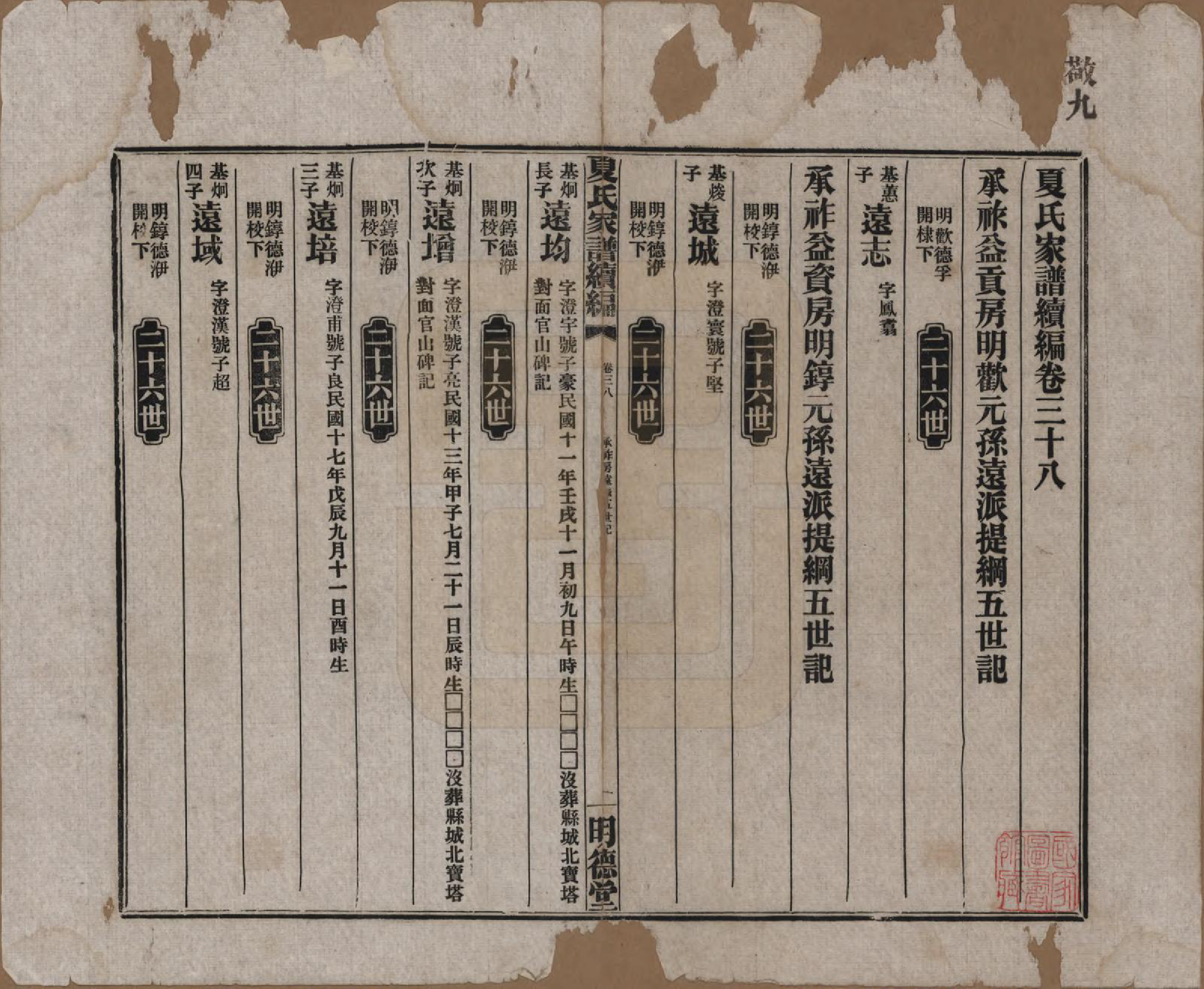 GTJP1725.夏.湖南益阳.夏氏族谱续编.民国二十年(1931)_038.pdf_第1页