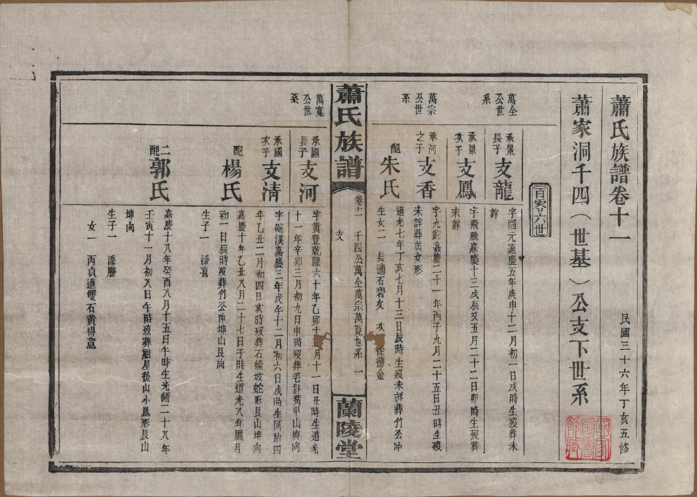 GTJP1756.萧.湖南平江.萧氏族谱.民国36年[1947]_011.pdf_第1页