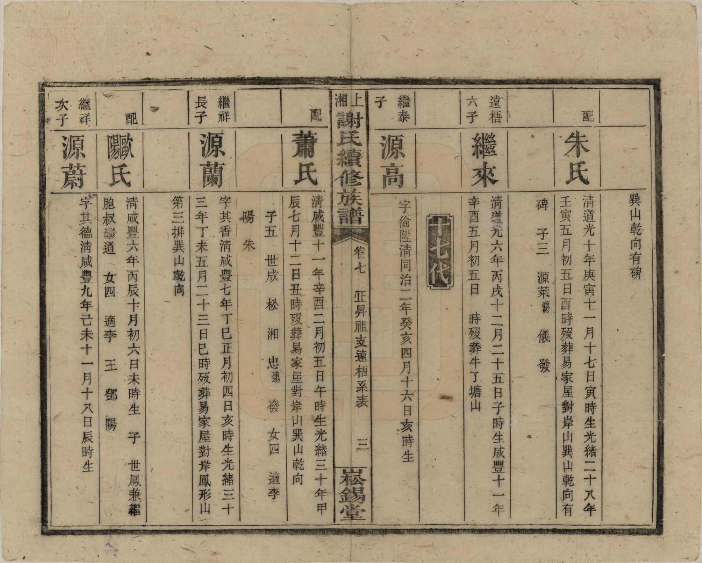 GTJP1779.谢.湖南湘乡.上湘谢氏续修族谱(又名湘乡蜡子山谢氏族谱).民国5年[1916]_007.pdf_第3页