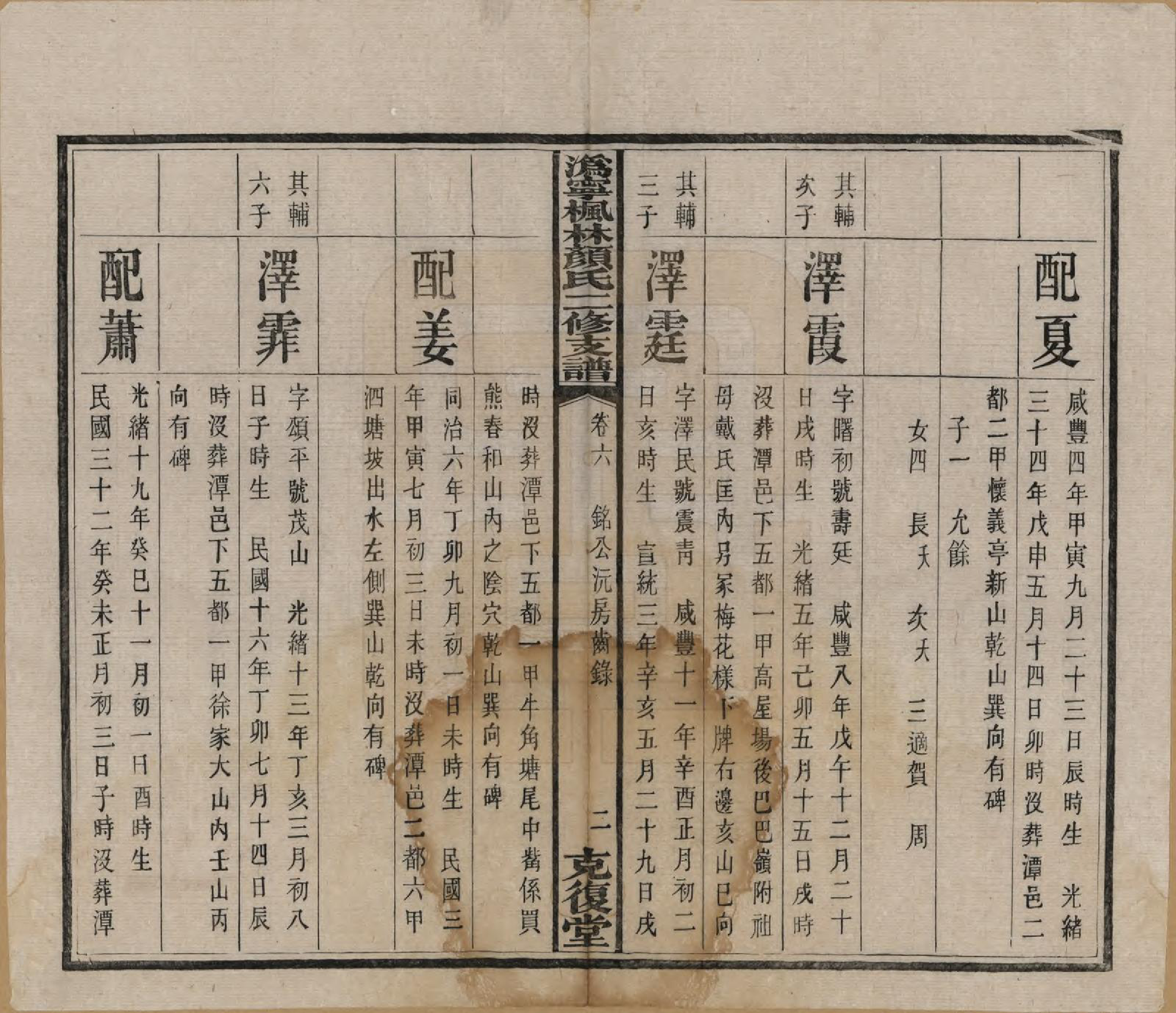 GTJP1933.颜.湖南宁乡.沩甯枫林颜氏二修支谱.民国37年[1948]_006.pdf_第3页