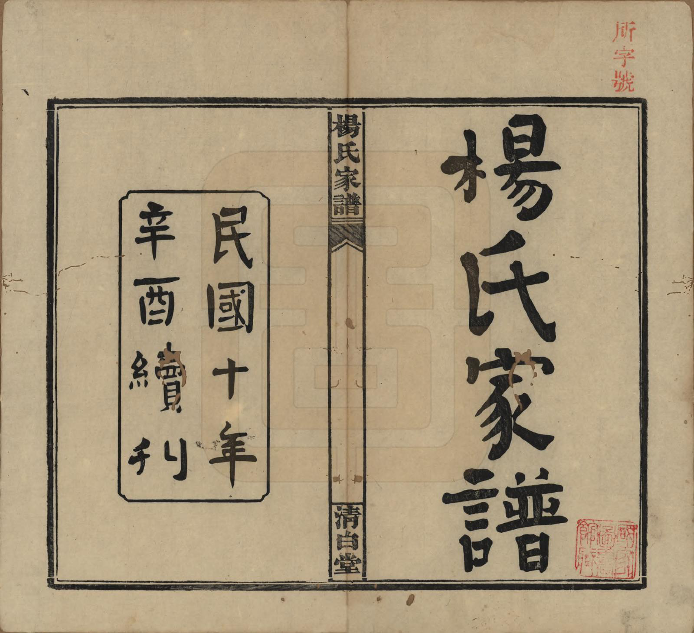 GTJP1939.杨.湖南安化.杨氏家谱.民国10年[1921]_001.pdf_第2页