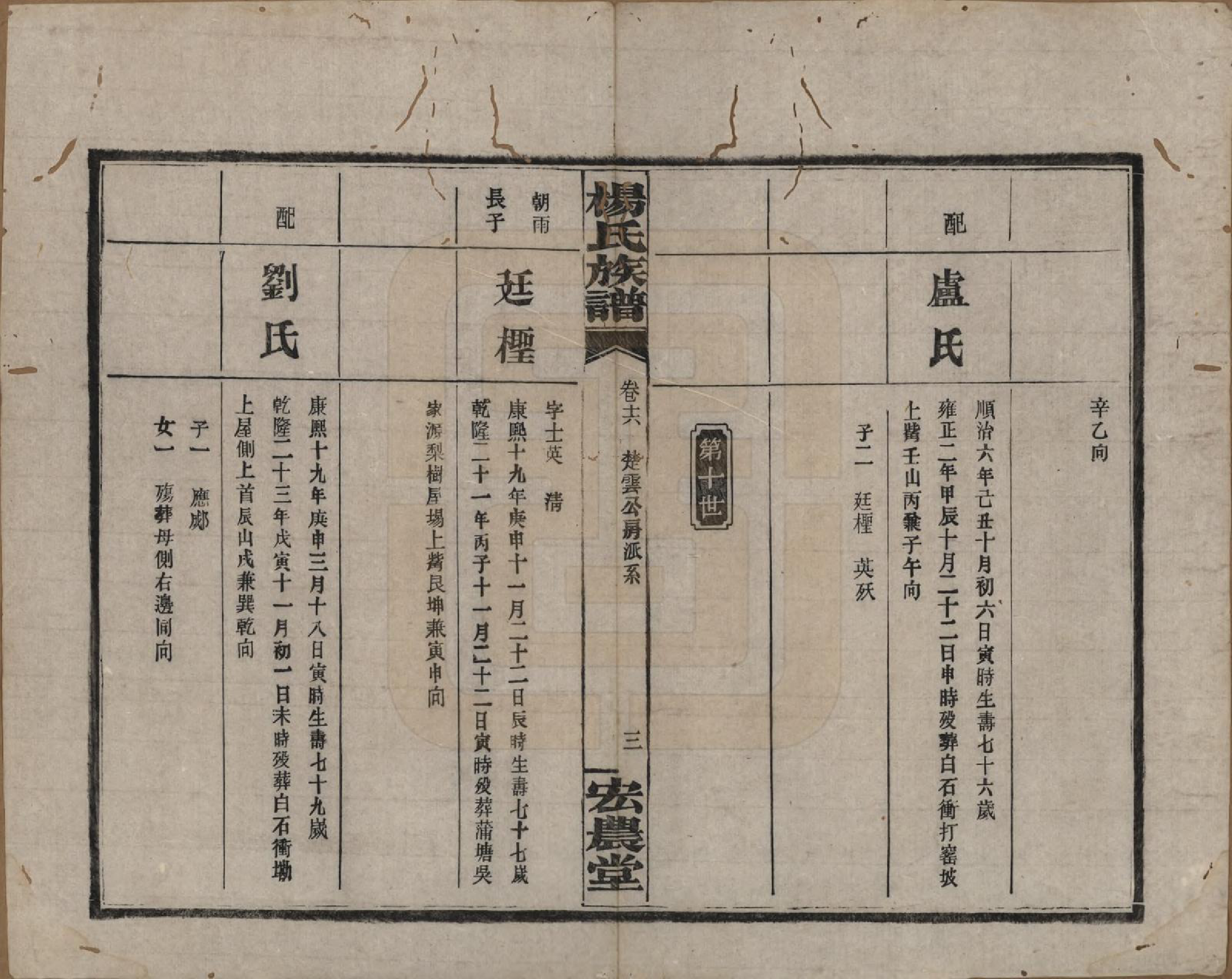 GTJP1946.杨.湖南长沙.宏农杨氏六修族谱.民国32年[1943]_016.pdf_第3页