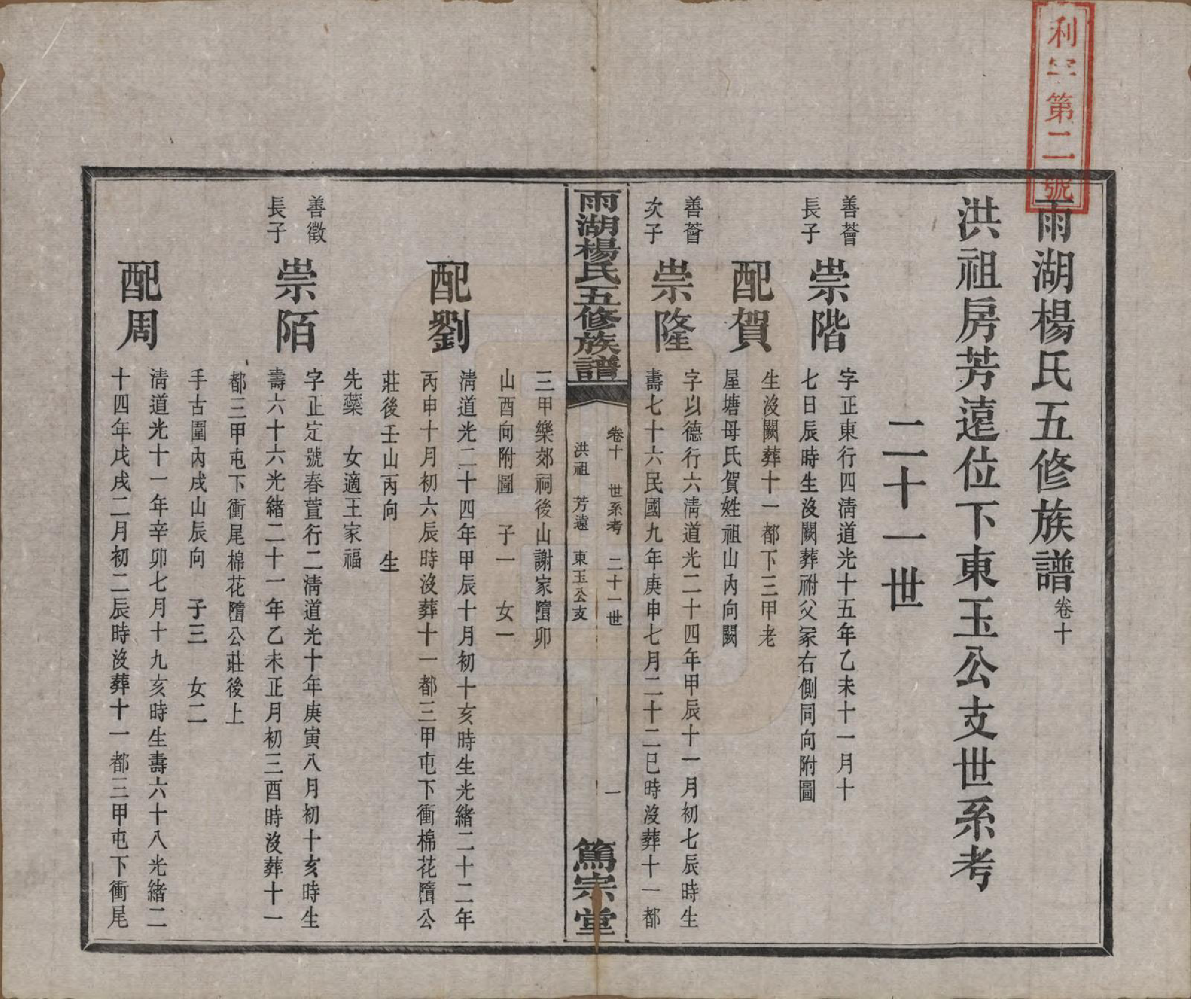 GTJP1955.杨.湖南湘潭.雨湖杨氏五修族谱二十卷.民国二十年（1931）_010.pdf_第2页