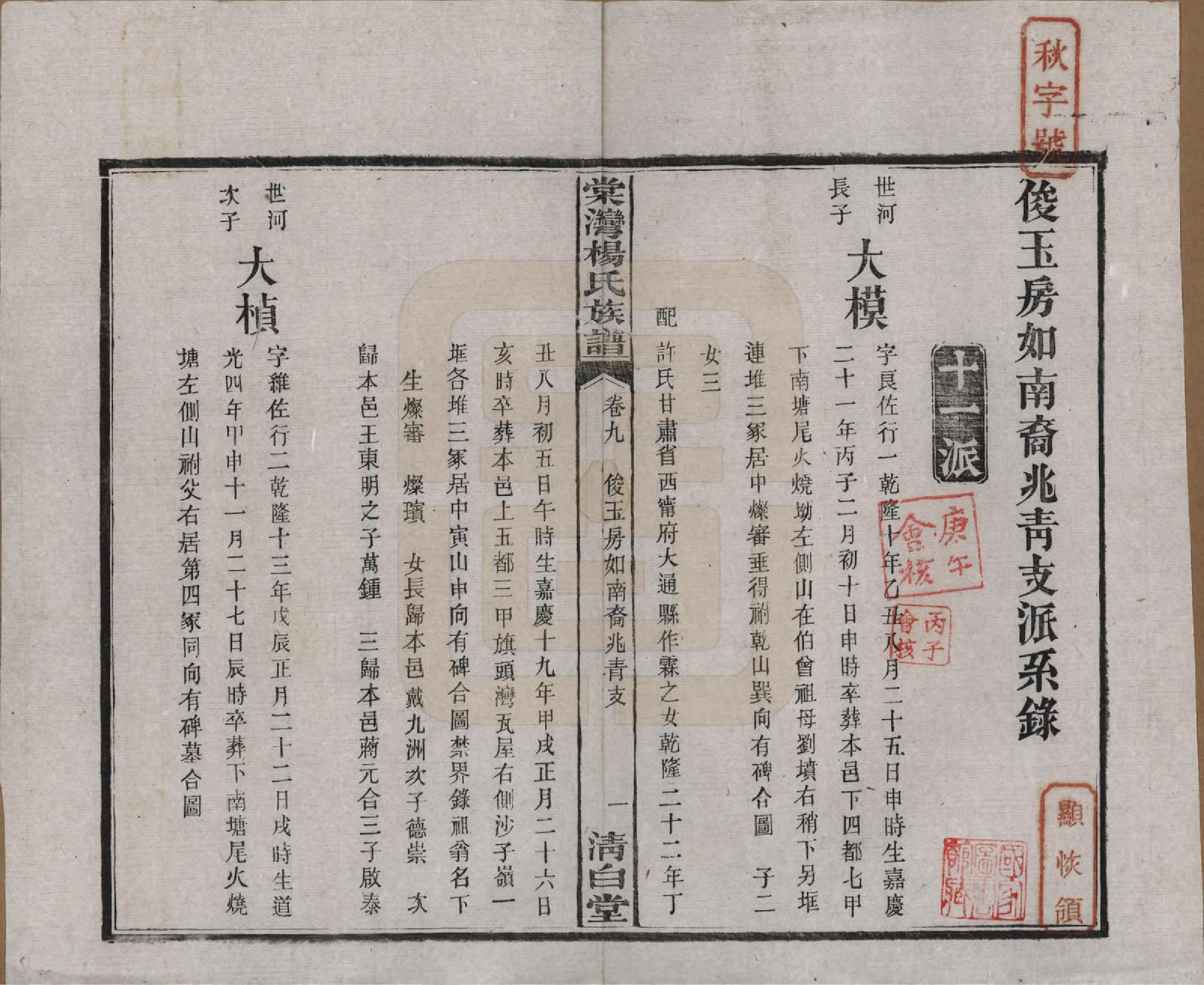 GTJP1973.杨.湖南湘潭.中湘棠湾杨氏六修谱二十卷.民国十五年（1926）_009.pdf_第2页