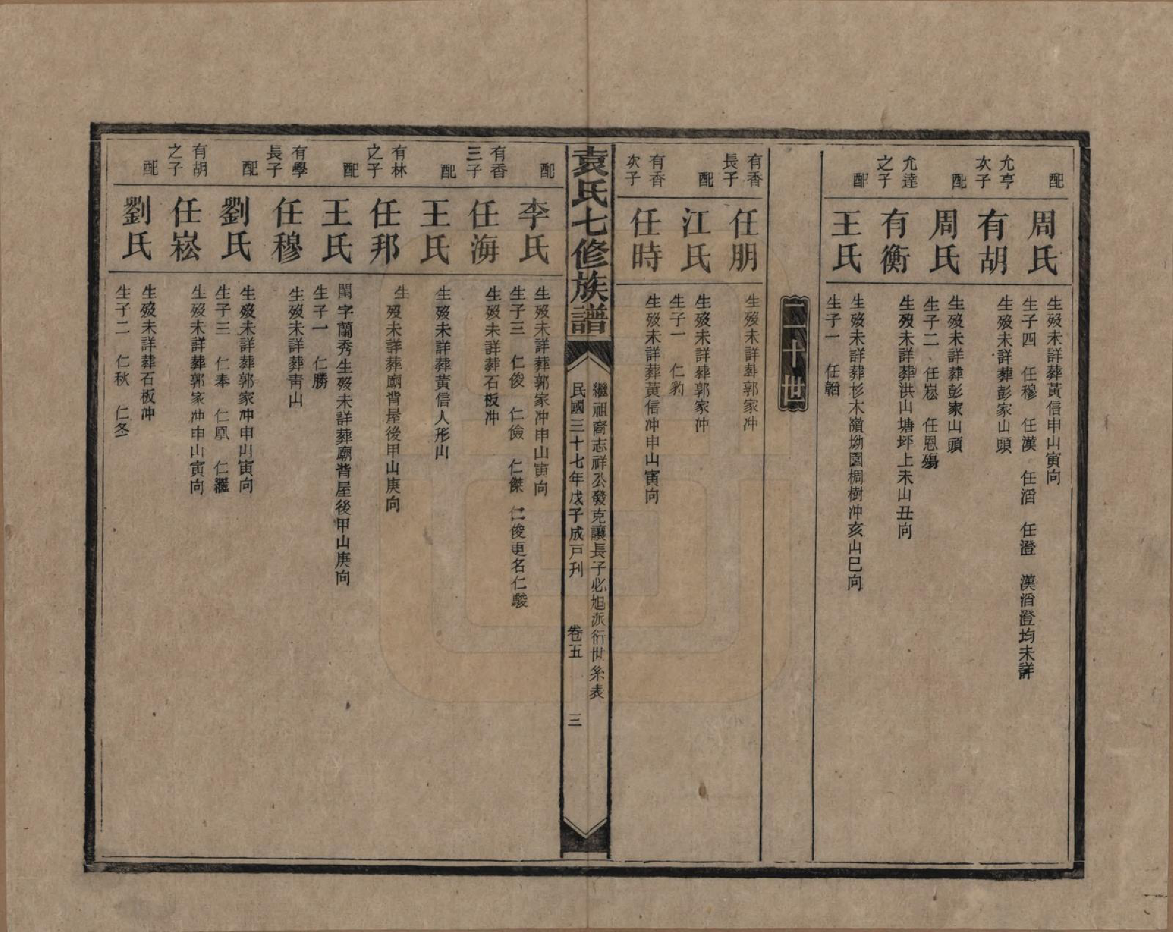 GTJP2064.袁.湖南.袁氏成户七修族谱.民国三十七年（1948）_005.pdf_第3页