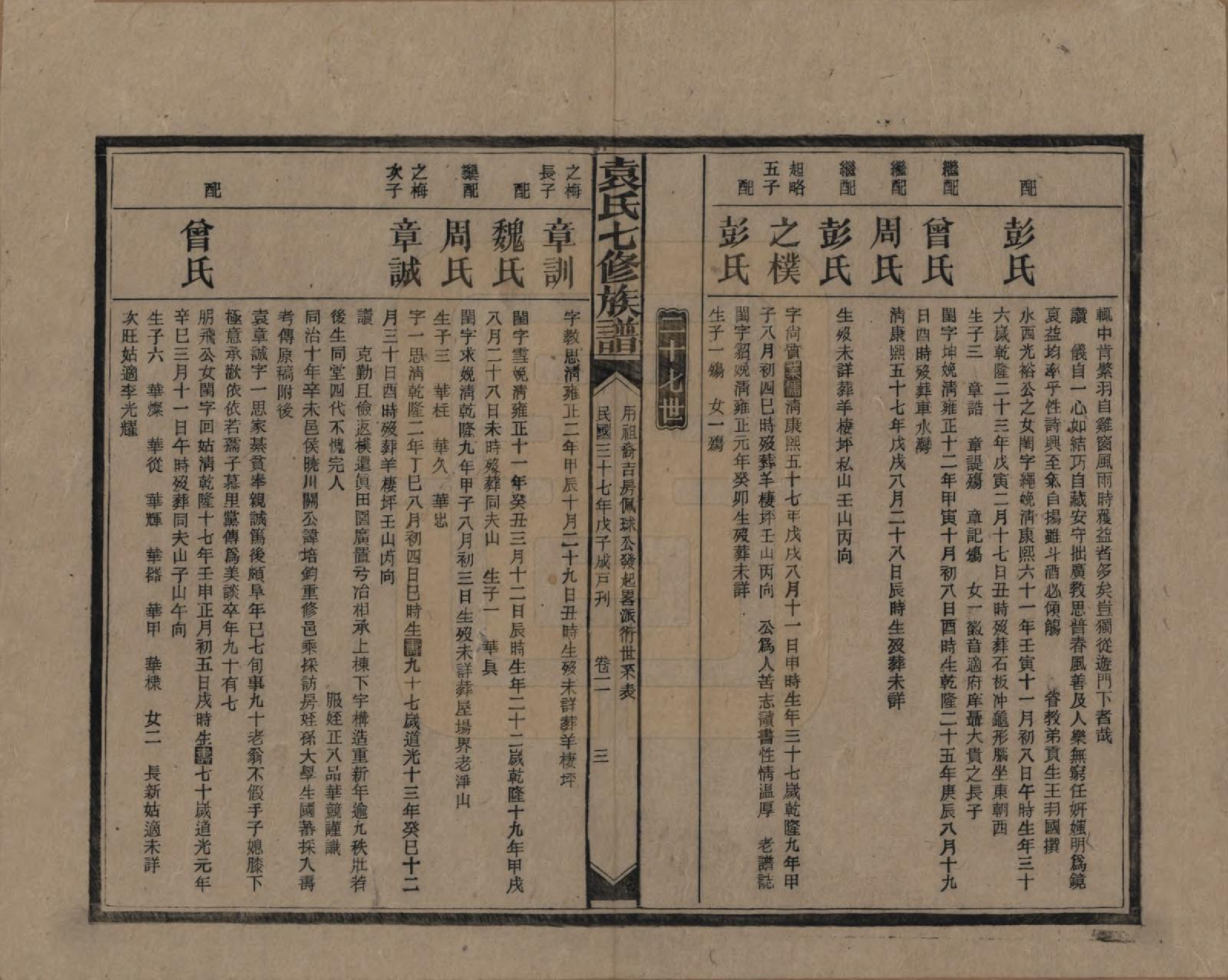 GTJP2064.袁.湖南.袁氏成户七修族谱.民国三十七年（1948）_011.pdf_第3页