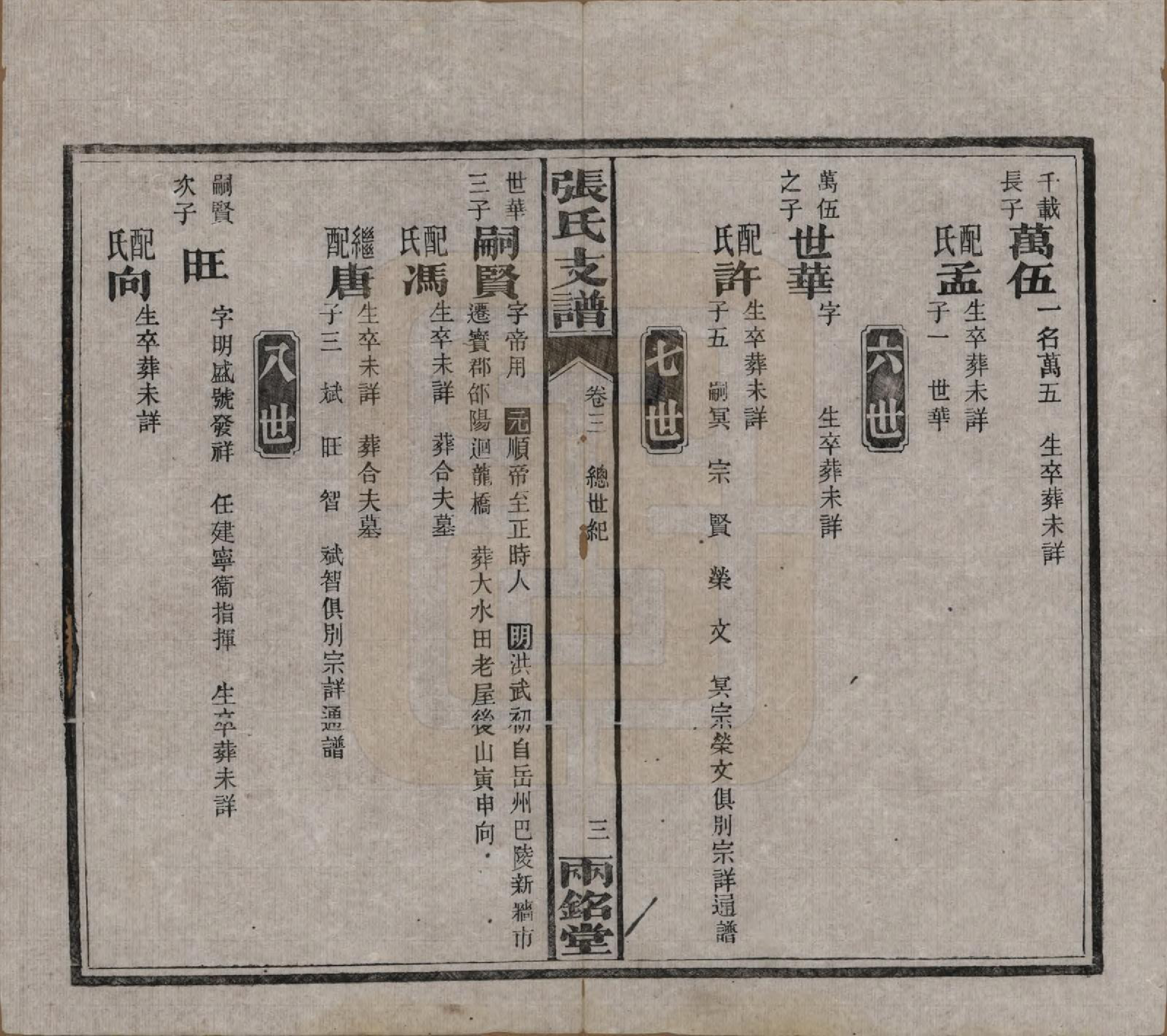 GTJP2085.张.湖南长沙.星堂坝张氏支谱.民国八年(1919)_003.pdf_第3页