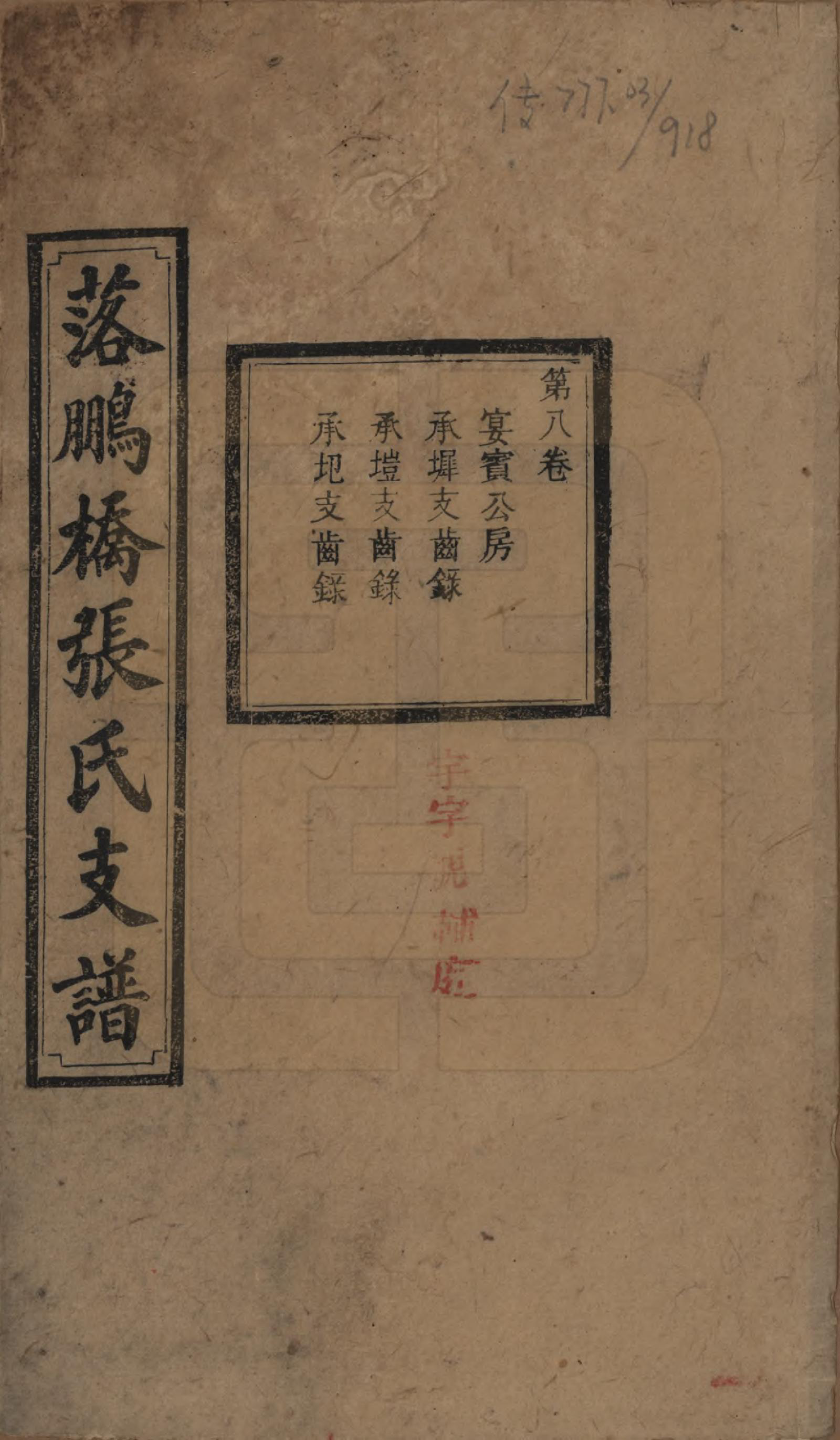 GTJP2139.张.湖南长沙.落鹏桥张氏支谱.民国四年(1915)_008.pdf_第1页