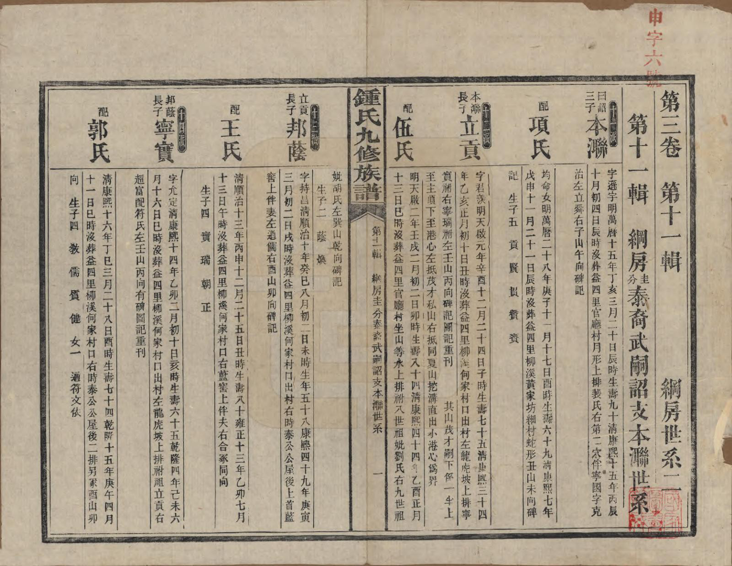 GTJP2255.锺.湖南益阳.锺氏九修族谱.民国36年[1947]_003.pdf_第1页