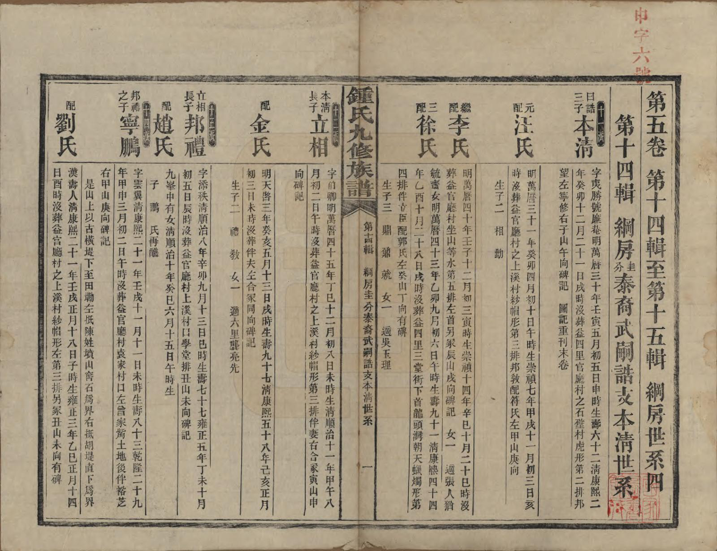 GTJP2255.锺.湖南益阳.锺氏九修族谱.民国36年[1947]_005.pdf_第1页