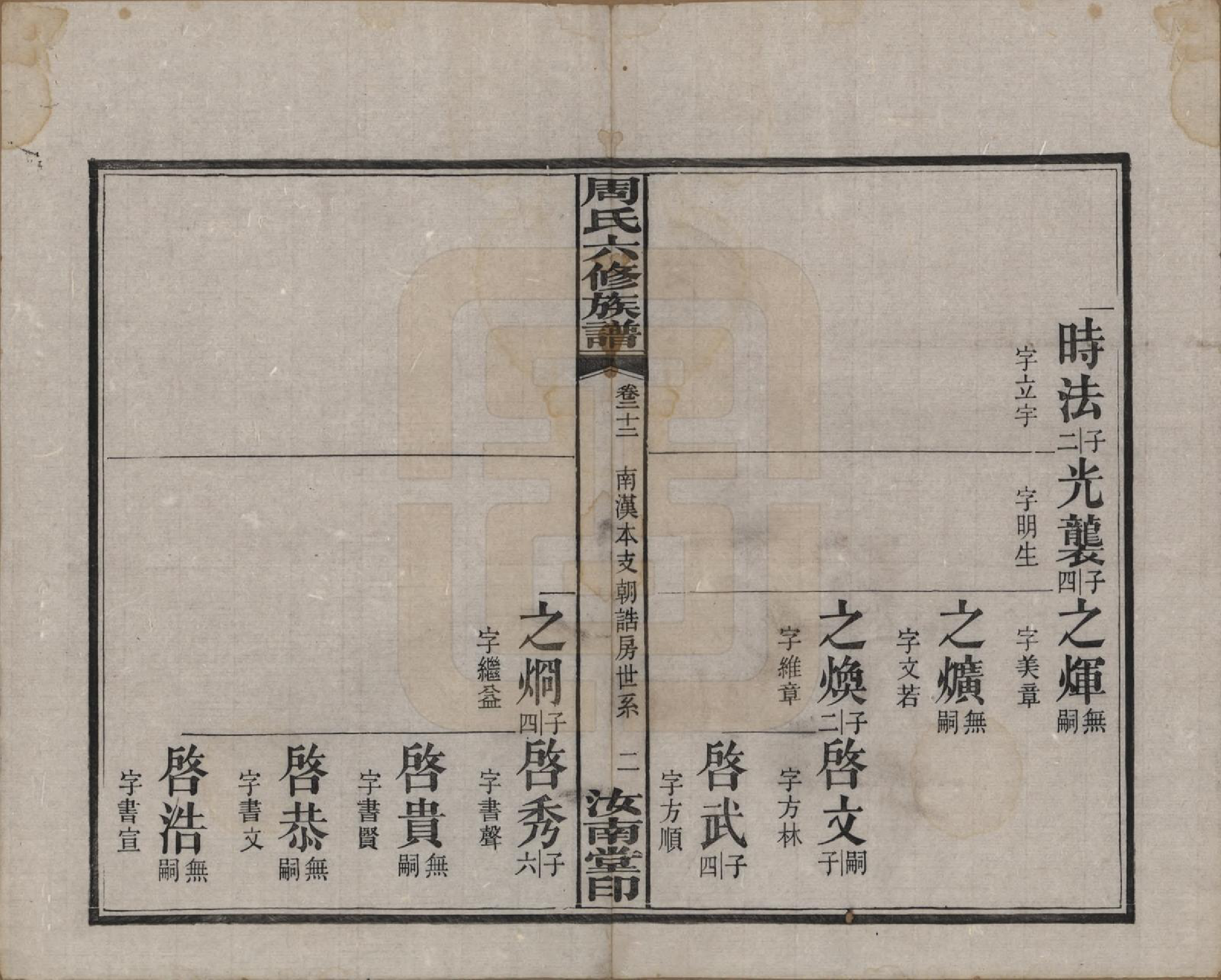 GTJP2279.周.湖南长沙.长沙榔黎周氏六修族谱.民国12年[1923]_022.pdf_第2页