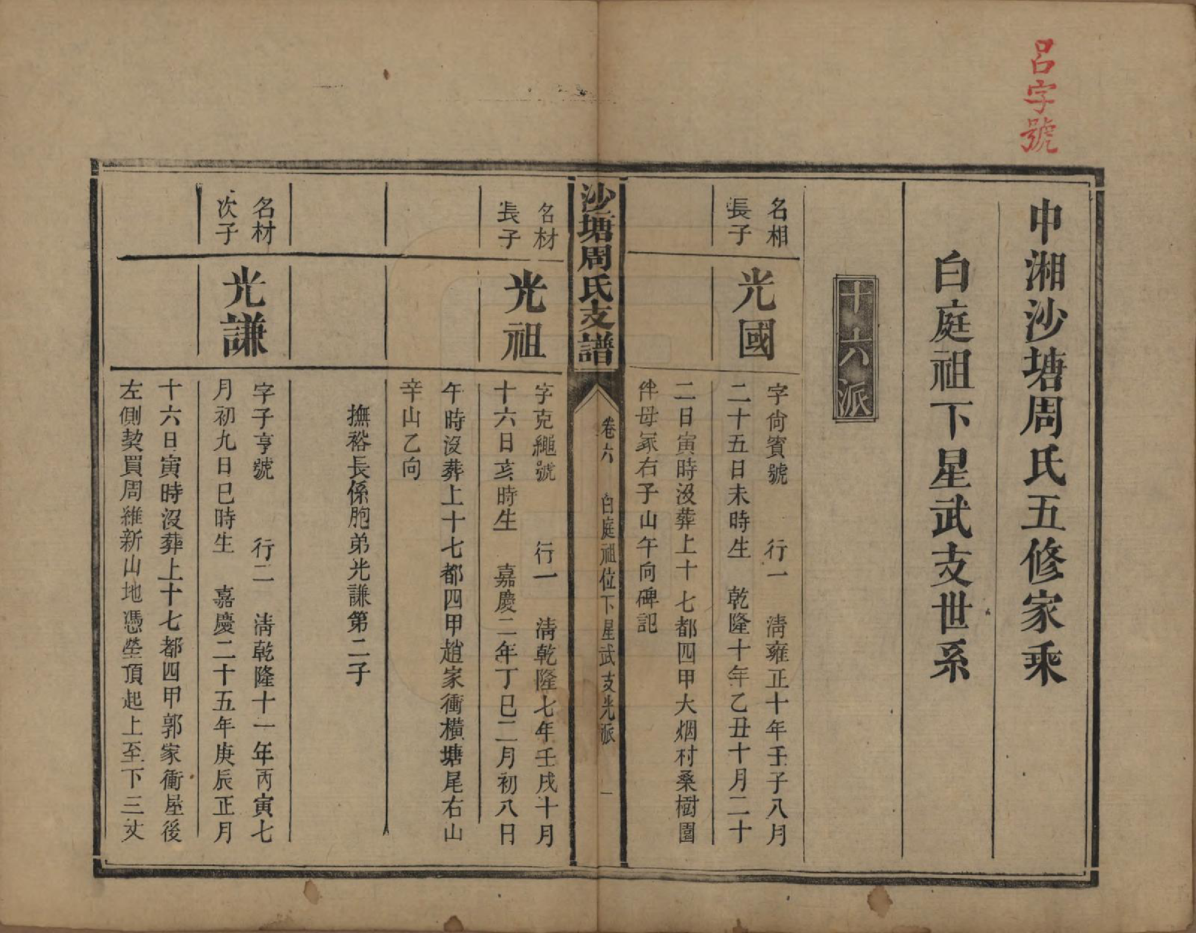 GTJP2349.周.湖南.中湘沙塘周氏支谱十三卷.清同治五年（1866）_006.pdf_第1页