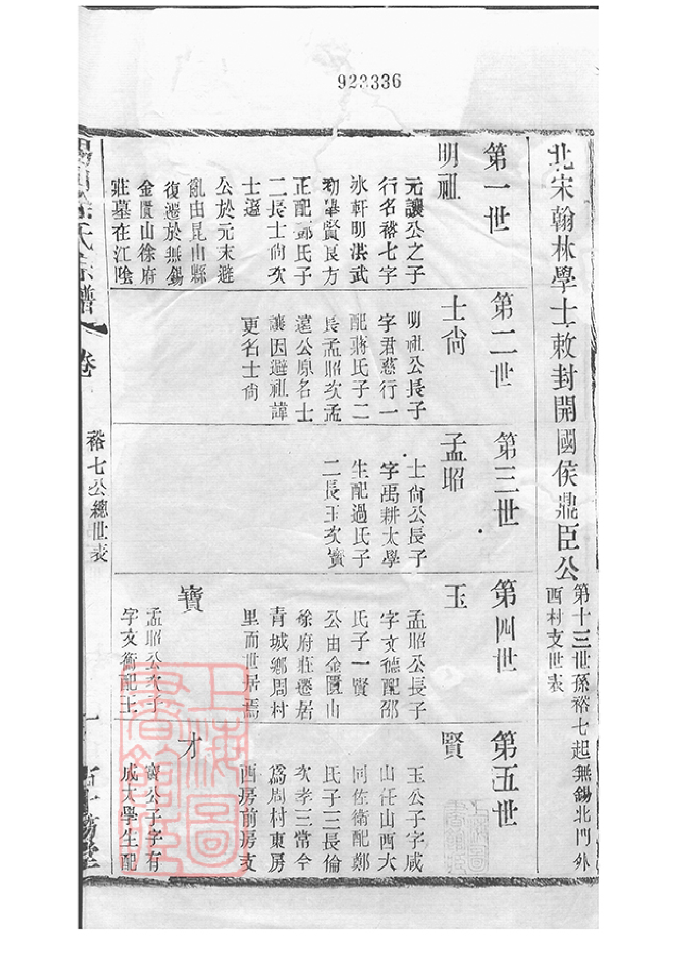 5071.锡山徐氏宗谱： 九十四卷：[无锡]_002.pdf_第3页