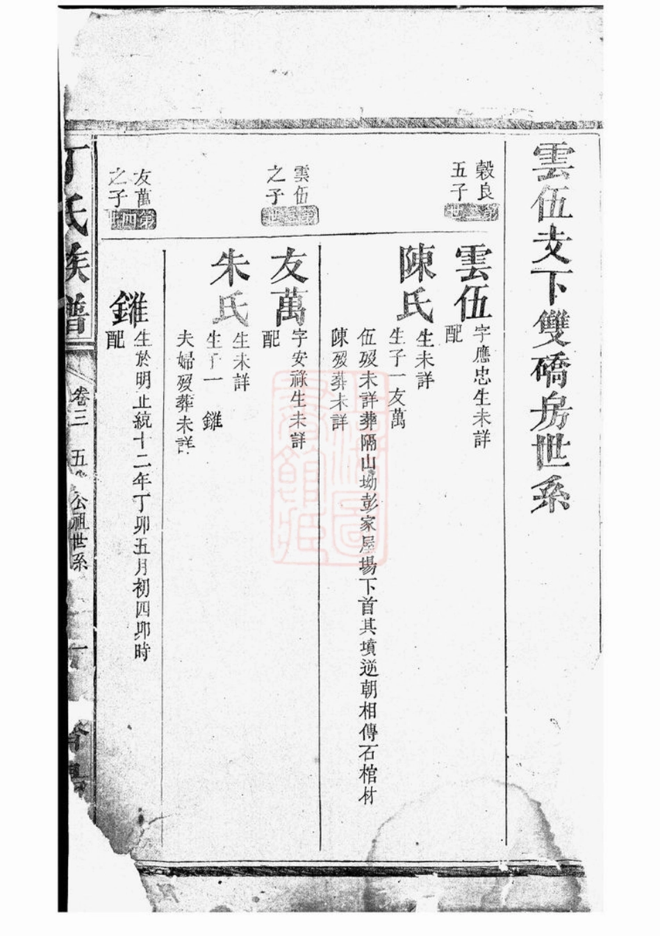 4494.丁氏族谱： [巴陵].pdf_第2页